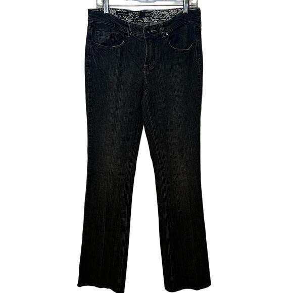 ANA Modern Bootcut‎ Black Jeans Size 8 Ultra Tall Mid Rise Cowgirl Rodeo Denim - Picture 1 of 7